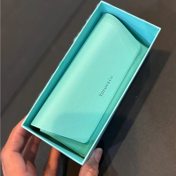 Tiffany & Co Eyeglass Case Set Blue Box Empty Authentic - Picture 2 of 6